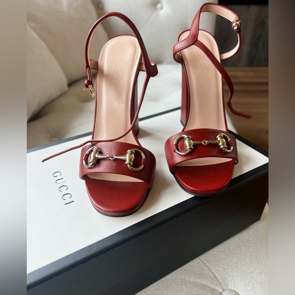 Gucci Shoes - Gucci Horse bit Rosso red heels